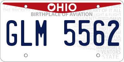 OH license plate GLM5562