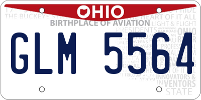 OH license plate GLM5564