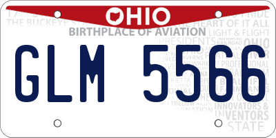 OH license plate GLM5566
