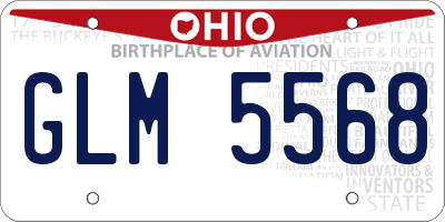 OH license plate GLM5568