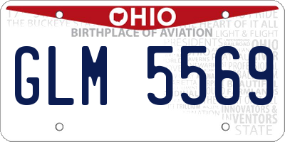 OH license plate GLM5569