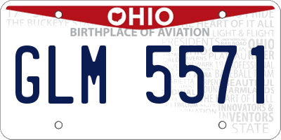 OH license plate GLM5571
