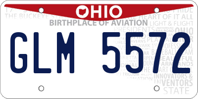 OH license plate GLM5572