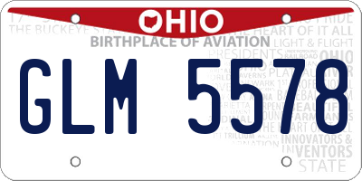 OH license plate GLM5578