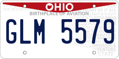 OH license plate GLM5579