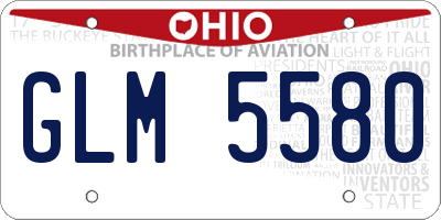 OH license plate GLM5580