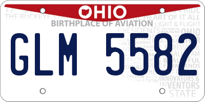 OH license plate GLM5582