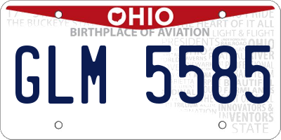 OH license plate GLM5585
