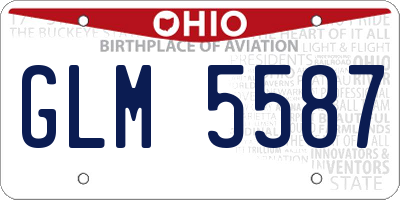 OH license plate GLM5587