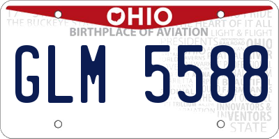 OH license plate GLM5588