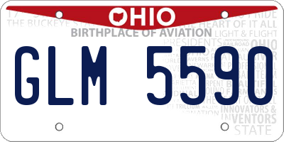 OH license plate GLM5590