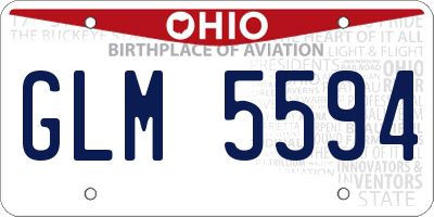 OH license plate GLM5594