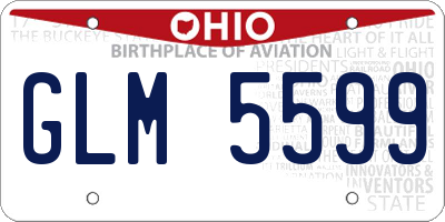 OH license plate GLM5599