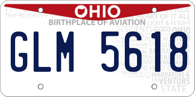 OH license plate GLM5618