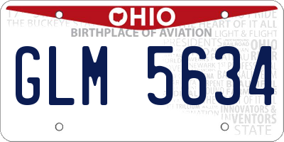 OH license plate GLM5634