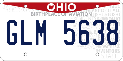 OH license plate GLM5638