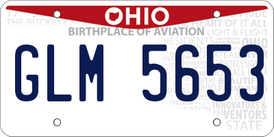 OH license plate GLM5653