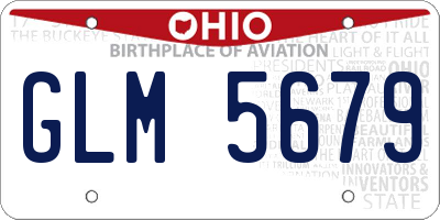 OH license plate GLM5679