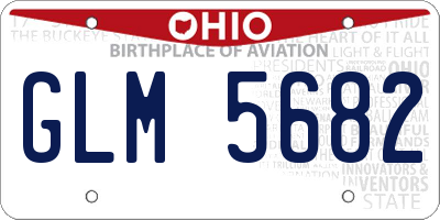 OH license plate GLM5682