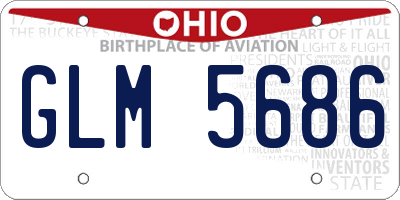 OH license plate GLM5686