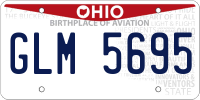 OH license plate GLM5695