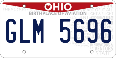 OH license plate GLM5696