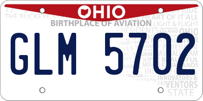 OH license plate GLM5702