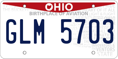 OH license plate GLM5703