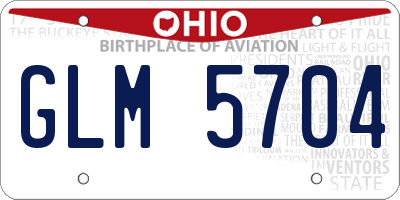 OH license plate GLM5704