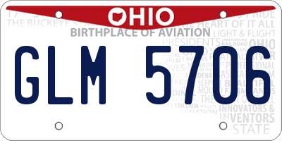 OH license plate GLM5706