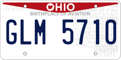 OH license plate GLM5710
