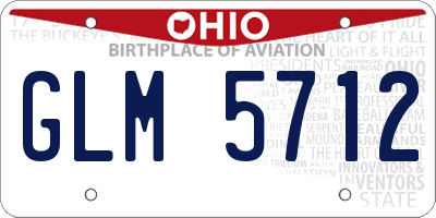 OH license plate GLM5712