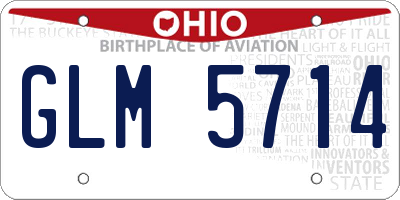 OH license plate GLM5714