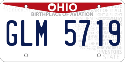 OH license plate GLM5719