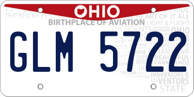 OH license plate GLM5722