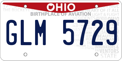 OH license plate GLM5729