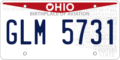 OH license plate GLM5731