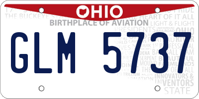 OH license plate GLM5737