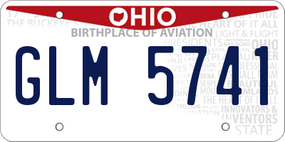 OH license plate GLM5741