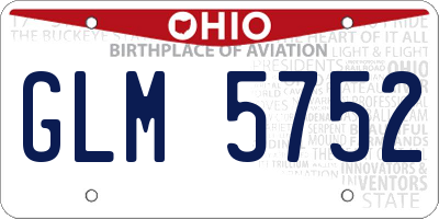 OH license plate GLM5752