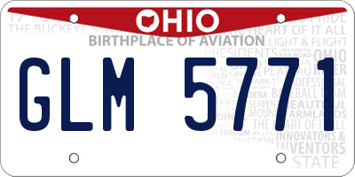 OH license plate GLM5771