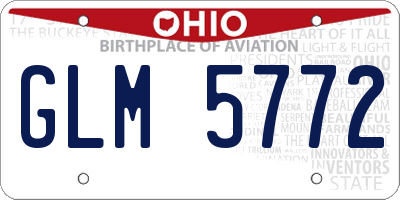 OH license plate GLM5772