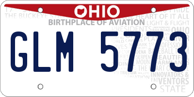 OH license plate GLM5773