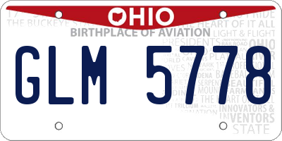OH license plate GLM5778