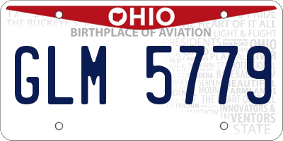 OH license plate GLM5779