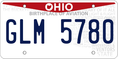 OH license plate GLM5780