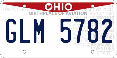 OH license plate GLM5782