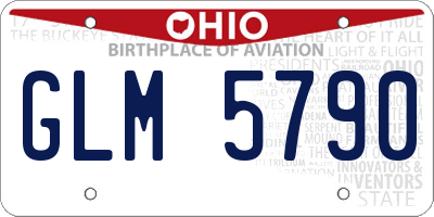 OH license plate GLM5790
