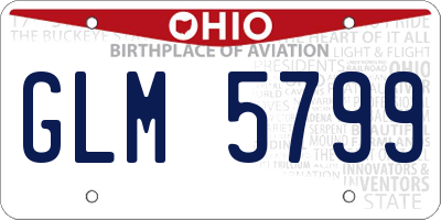 OH license plate GLM5799