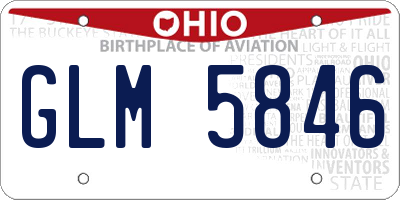 OH license plate GLM5846
